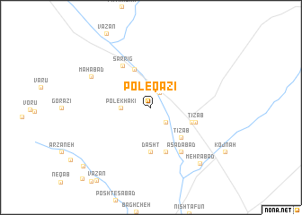 map of Pol-e Qāẕī