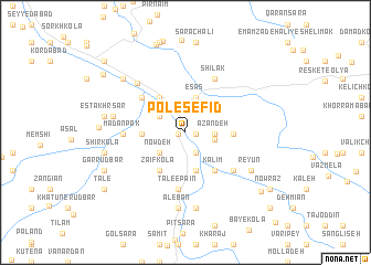 map of Pol-e Sefīd