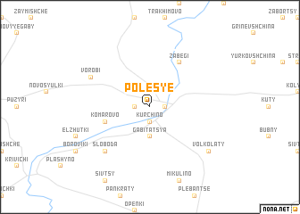 map of Polesʼye