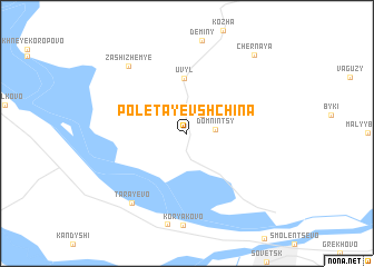 map of Poletayevshchina