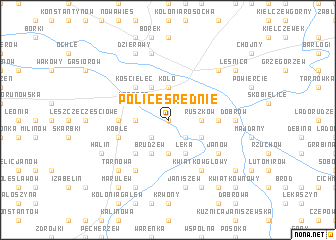 map of Police Średnie