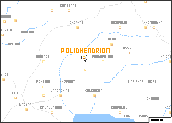 map of Polidhéndrion