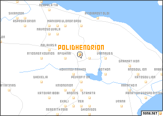 map of Polidhéndrion