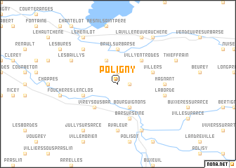 map of Poligny