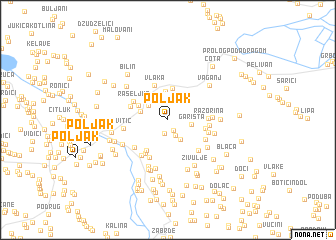 map of Poljak