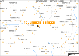 map of Poljanica Bistrička