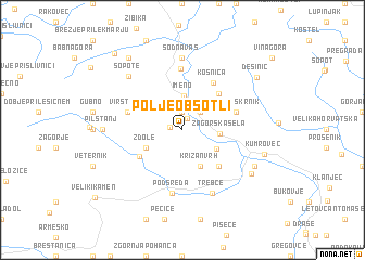 map of Polje ob Sotli