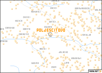 map of Polje Šćitovo