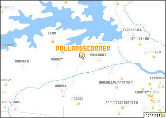 map of Pollards Corner