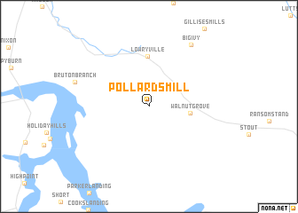 map of Pollards Mill