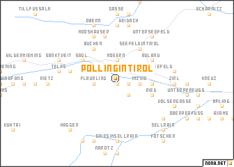 map of Polling in Tirol