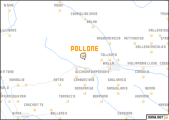 map of Pollone