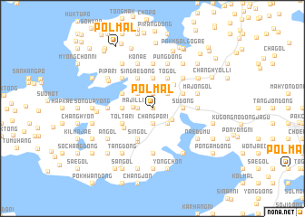 map of Pŏl-mal