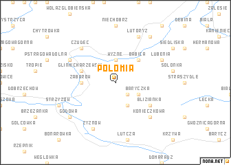 map of Połomia