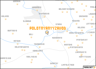 map of Polotnyanyy Zavod