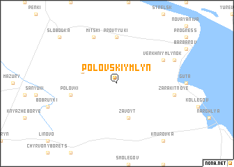 map of Polovskiy Mlyn