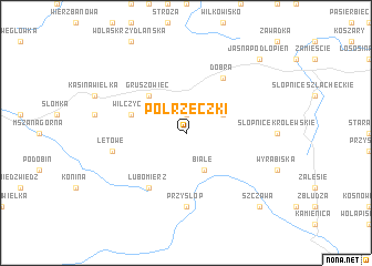 map of Półrzeczki