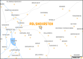 map of Pol Shekasteh