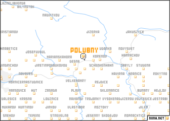 map of Polubný