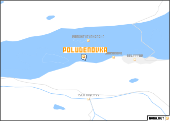 map of Poludënovka