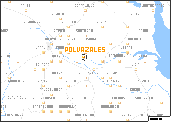 map of Polvazales