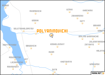 map of Polyaninovichi