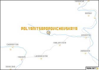 map of Polyanitsa Popovichevskaya