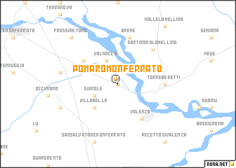 map of Pomaro Monferrato