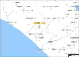 map of Pomezia