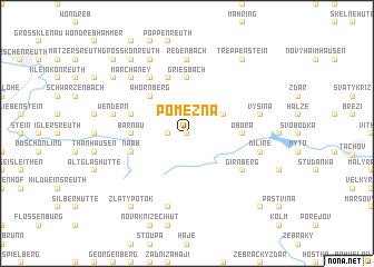 map of Pomezná