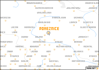 map of Pomeznice