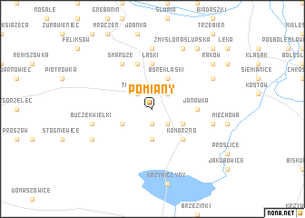 map of Pomiany