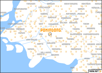 map of Pomin-dong