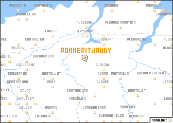 map of Pommerit-Jaudy