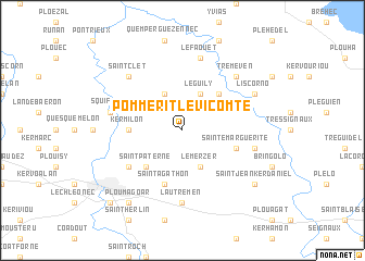 map of Pommerit-le-Vicomte