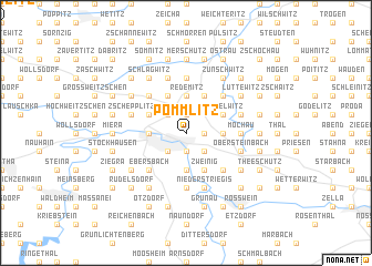 map of Pommlitz