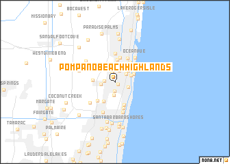 map of Pompano Beach Highlands