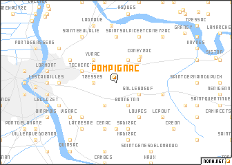 map of Pompignac