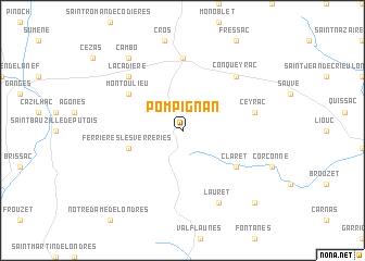 map of Pompignan