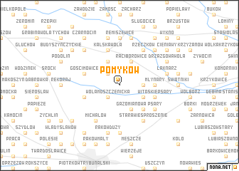 map of Pomyków