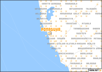 map of Ponaduwa