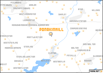 map of Ponakin Mill