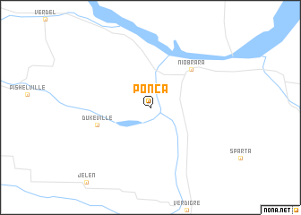 map of Ponca