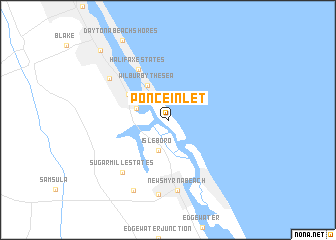 map of Ponce Inlet