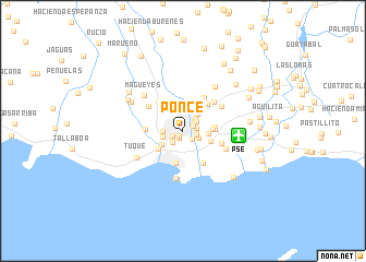 map of Ponce