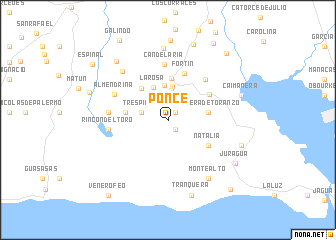 map of Ponce