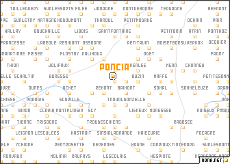 map of Poncia