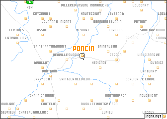 map of Poncin