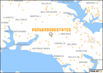 map of Ponderosa Estates