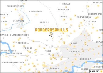 map of Ponderosa Hills